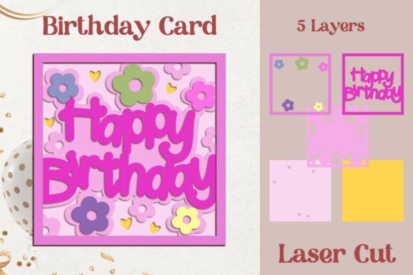 3D Layered Birthday Card: Laser Cutting Asset Review