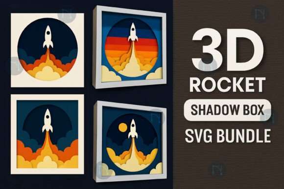 3D Rocket Shadow Box SVG Bundle: 3D SVG Review