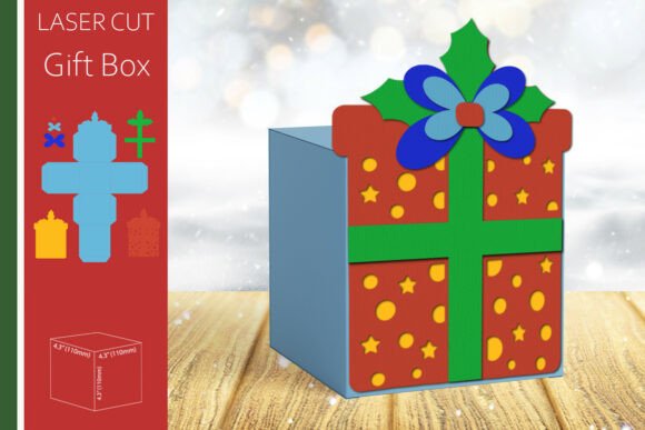 3D SVG Christmas Gift Box for Local Branding