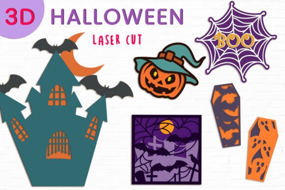 3D SVG Halloween Set: Layered Decor for Publishers
