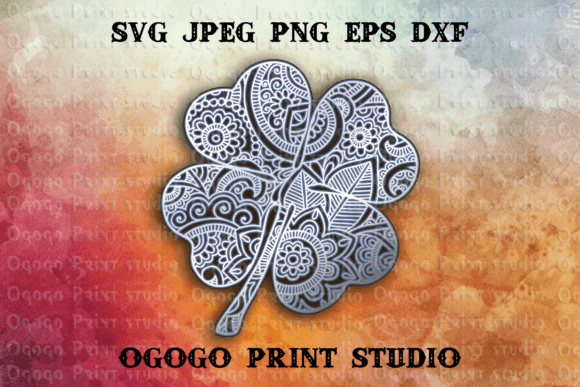 3D SVG Quatrefoil for Paper Flowers & Web