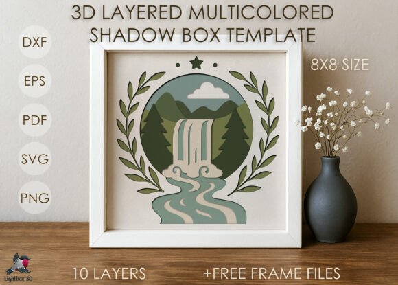 3D Waterfall Shadow Box SVG: An Embroidery Review