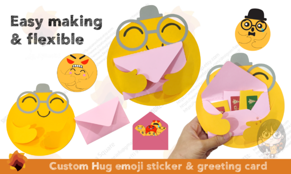 86 Hug Emoji 3D SVG Shapes for Brand Design