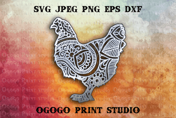 Chicken SVG: 3D Layered Mandala Shapes Review