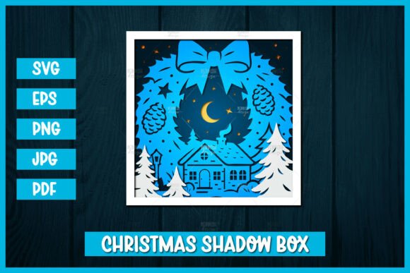 Christmas Shadow Box 3D SVG for Local Branding