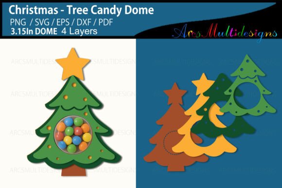 Christmas Tree 3D SVG: Candy Dome Design Review