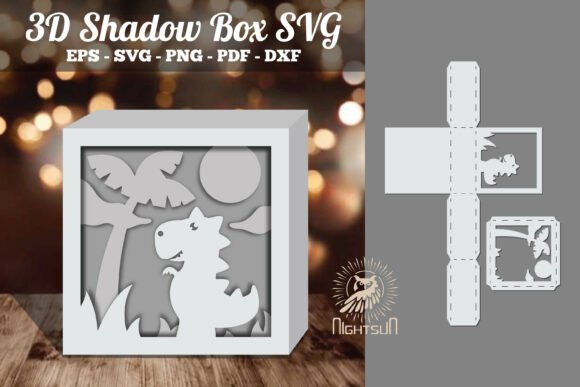 Dinosaur 3D Papercut Shadow Box SVG Review