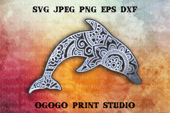 Dolphin SVG: 3D Layered Mandala for Other Crafts