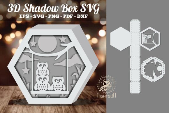 Family Owl 3D SVG for Shadow Boxes Review