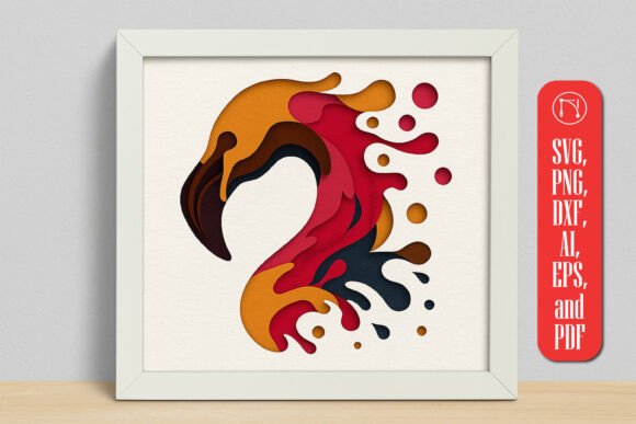 Flamingo Multilayer 3D Shadow Box SVG Review