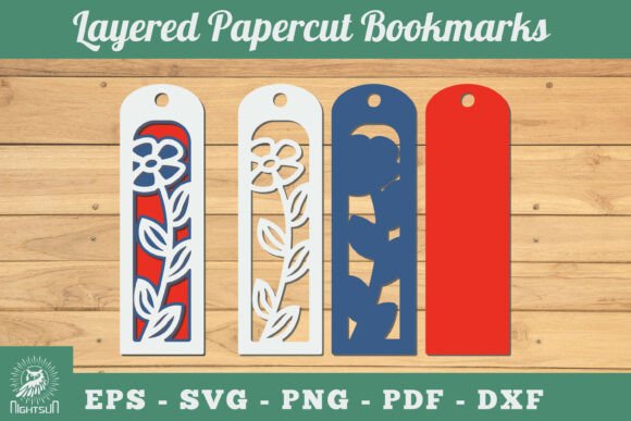 Flowers 3D Papercut Bookmarks SVG 1: Spring Branding