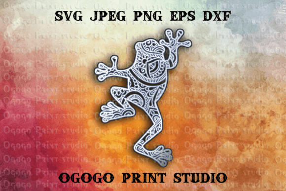 Frog SVG: 3D Layered Mandala Shapes for Sellers