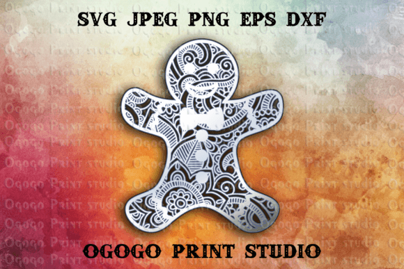 Gingerbread Man 3D SVG for Christmas Sales