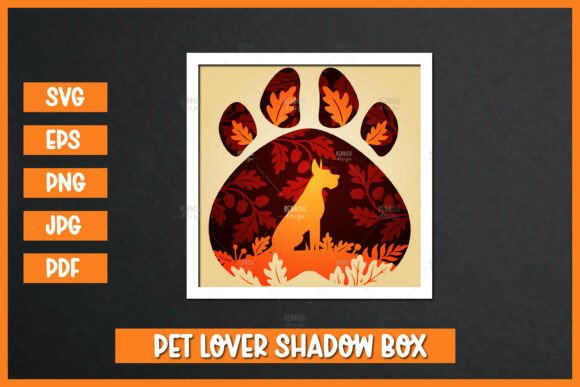 Great Dane 3D SVG: Layered Dog Shadow Box