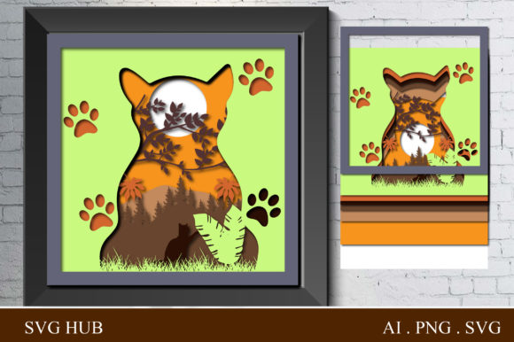Layered Big Cat 3D SVG for Shadow Boxes Review