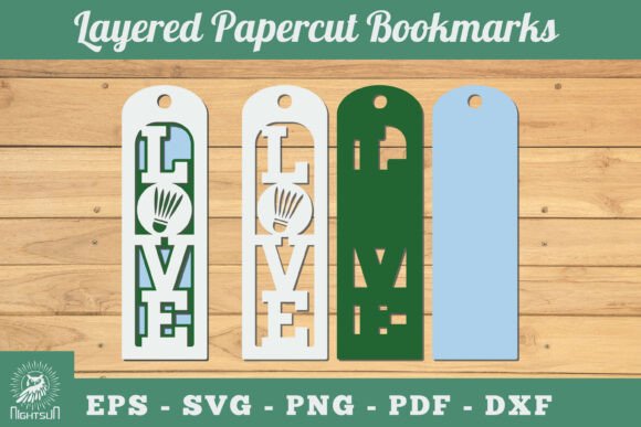 Love Badminton 3D Papercut Bookmarks SVG Review