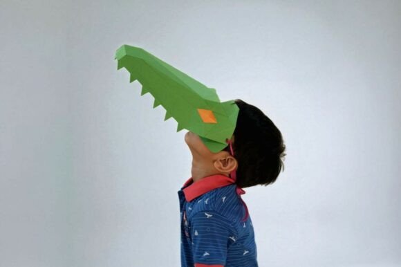 Mosasaurus Mask 3D SVG: Papercraft for Other Crafts