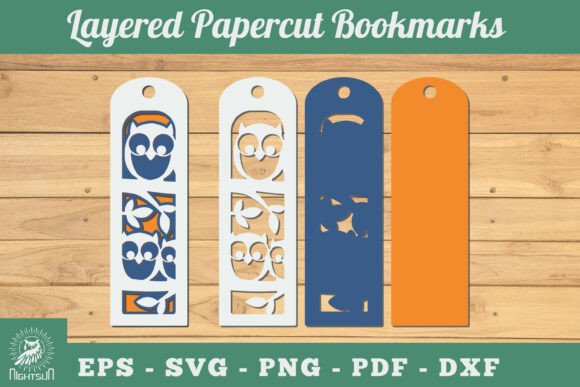 Owl 3D Papercut Bookmarks SVG 4: A 3D SVG for Other Crafts