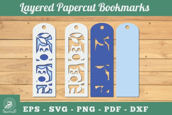 Owl 3D SVG Papercut Bookmarks for Other Crafts
