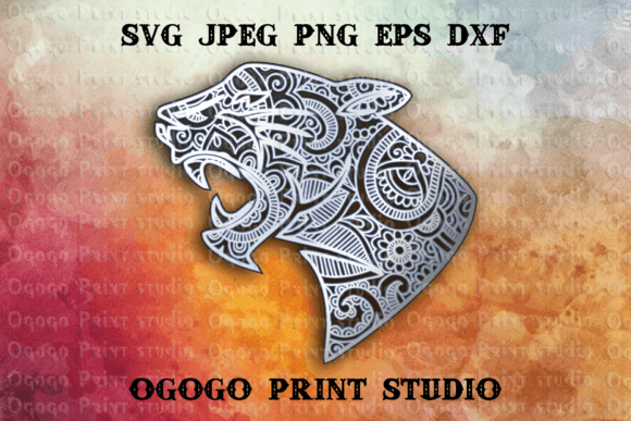 Panther SVG: 3D Layered Shapes for Editorial Design