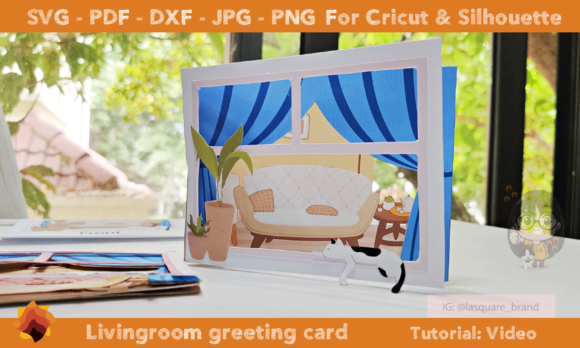Papercut Livingroom Greeting Card: 3D SVG Shapes Review